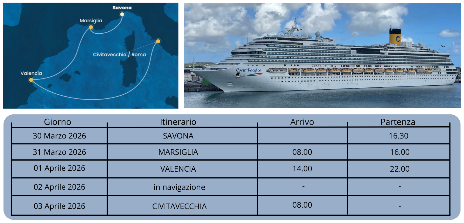 ITINERARIO DELLA CROCIERA MITOLOGY 5 (5gg/4 notti CON BUS (ar) vedi sopra Image
